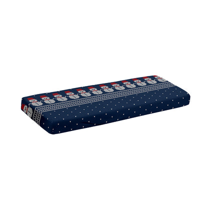 Snowman Knitted Pattern Print Piano Keyboard Cover