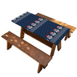 Snowman Knitted Pattern Print Picnic Table Cover