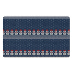 Snowman Knitted Pattern Print Polyester Doormat