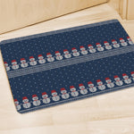 Snowman Knitted Pattern Print Polyester Doormat