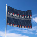 Snowman Knitted Pattern Print Polyester Flag