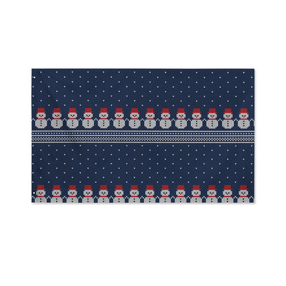 Snowman Knitted Pattern Print Polyester Flag