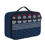 Snowman Knitted Pattern Print Portable Lunch Bag