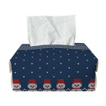 Snowman Knitted Pattern Print Rectangle Tissue Box Cover
