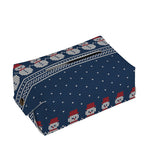 Snowman Knitted Pattern Print Rectangle Tissue Box Cover