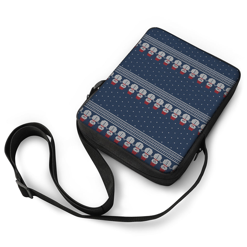 Snowman Knitted Pattern Print Rectangular Crossbody Bag