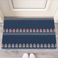 Snowman Knitted Pattern Print Rubber Doormat
