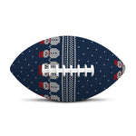 Snowman Knitted Pattern Print Rugby Ball