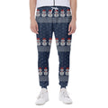 Snowman Knitted Pattern Print Joggers