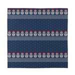 Snowman Knitted Pattern Print Silk Bandana