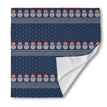 Snowman Knitted Pattern Print Silk Bandana