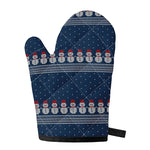 Snowman Knitted Pattern Print Single Oven Mitt