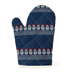 Snowman Knitted Pattern Print Single Oven Mitt