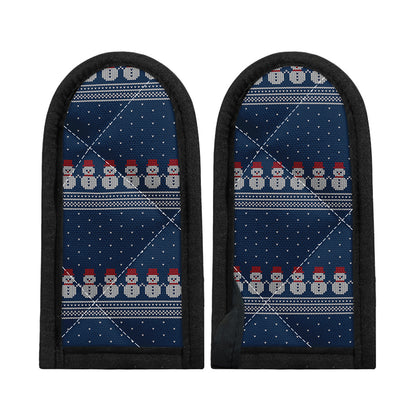 Snowman Knitted Pattern Print Skillet Handle Cover