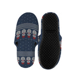 Snowman Knitted Pattern Print Slippers