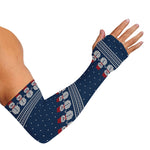 Snowman Knitted Pattern Print Sun Protection Arm Sleeves