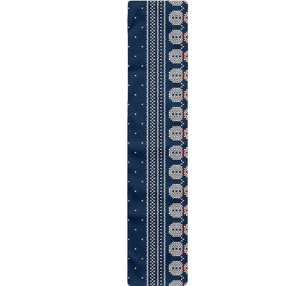 Snowman Knitted Pattern Print Table Runner