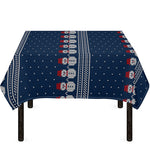 Snowman Knitted Pattern Print Tablecloth