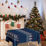 Snowman Knitted Pattern Print Tablecloth