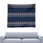Snowman Knitted Pattern Print Tapestry