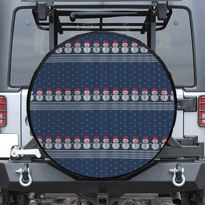 Snowman Knitted Pattern Print Tire Cover