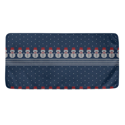 Snowman Knitted Pattern Print Towel
