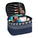 Snowman Knitted Pattern Print Travel Makeup Bag