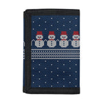 Snowman Knitted Pattern Print Trifold Wallet