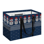 Snowman Knitted Pattern Print Utility Tote Bag