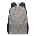 Snowy Fox Knitted Pattern Print 17 Inch Backpack