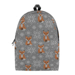 Snowy Fox Knitted Pattern Print Backpack
