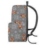 Snowy Fox Knitted Pattern Print Backpack