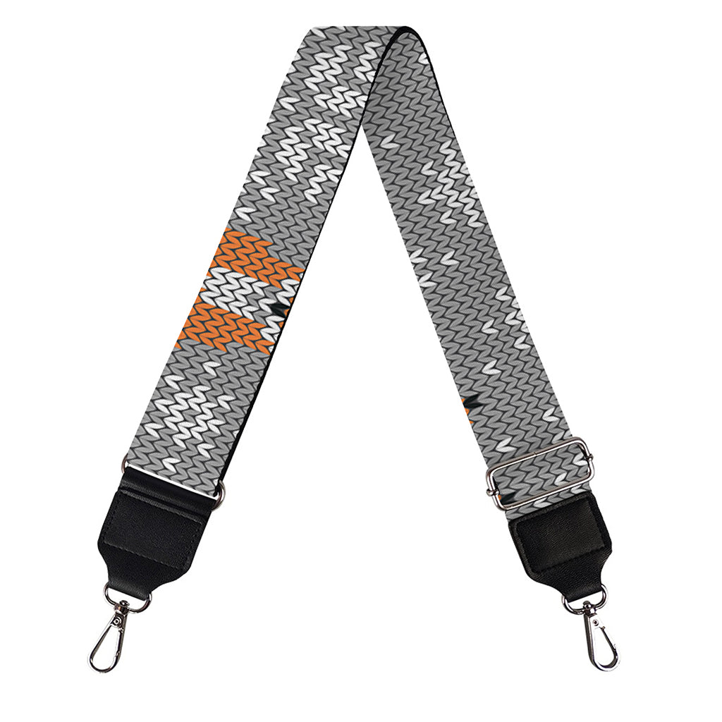 Snowy Fox Knitted Pattern Print Bag Strap