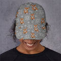Snowy Fox Knitted Pattern Print Baseball Cap
