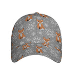 Snowy Fox Knitted Pattern Print Baseball Cap