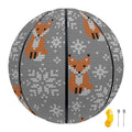 Snowy Fox Knitted Pattern Print Basketball