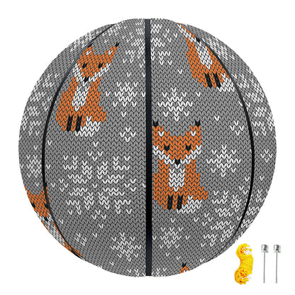Snowy Fox Knitted Pattern Print Basketball