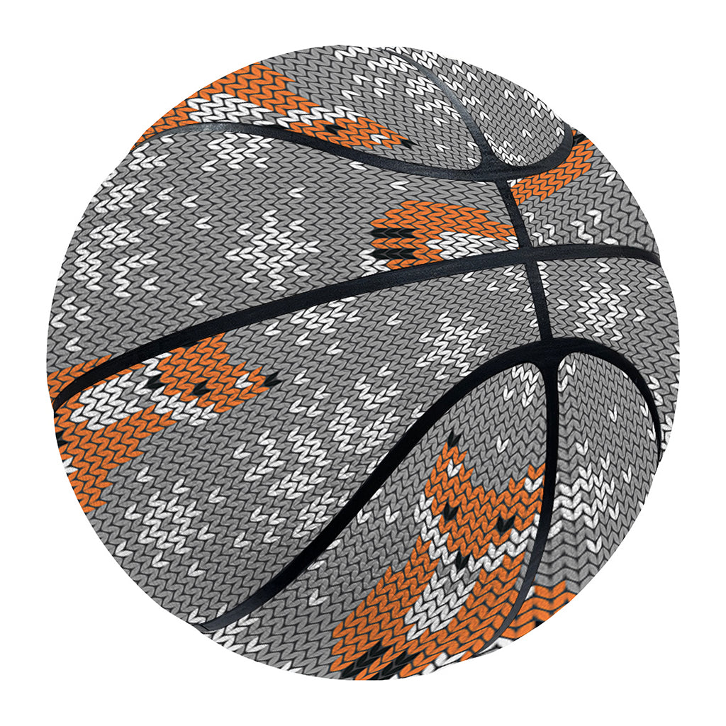 Snowy Fox Knitted Pattern Print Basketball