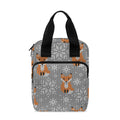 Snowy Fox Knitted Pattern Print Bible Tote Bag