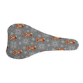 Snowy Fox Knitted Pattern Print Bicycle Seat Cover