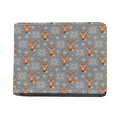 Snowy Fox Knitted Pattern Print Bifold Wallet