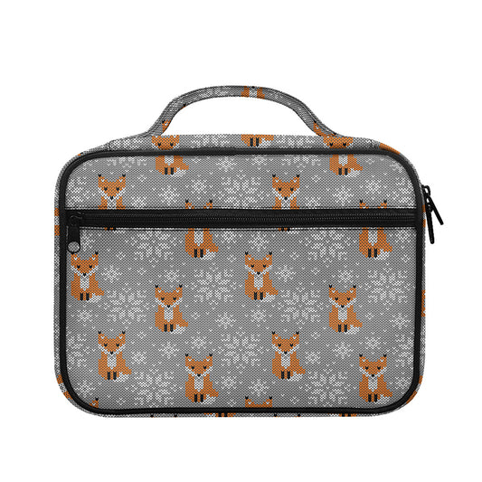 Snowy Fox Knitted Pattern Print Briefcase Bible Bag