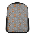 Snowy Fox Knitted Pattern Print Casual Backpack