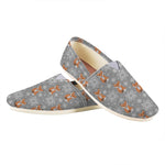 Snowy Fox Knitted Pattern Print Casual Shoes