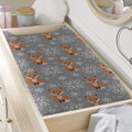 Snowy Fox Knitted Pattern Print Changing Pad Cover