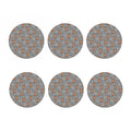 Snowy Fox Knitted Pattern Print Coaster Set