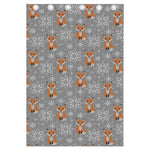 Snowy Fox Knitted Pattern Print Curtain