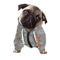 Snowy Fox Knitted Pattern Print Dog Zip Up Hoodie