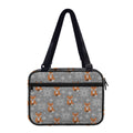 Snowy Fox Knitted Pattern Print Double Strap Bible Bag