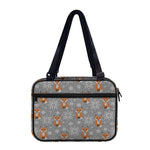 Snowy Fox Knitted Pattern Print Double Strap Bible Bag